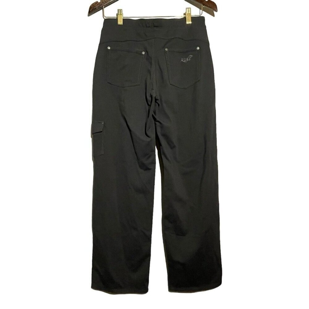 Kuhl Mova Cargo Pants Hiking Yoga Straight Women Size 6 Short Black Pocket Tie - Picture 2 of 12